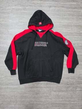NBA Exclusive Collection Blazers Portland Pullover Hoodie Sweatshirt Mens L